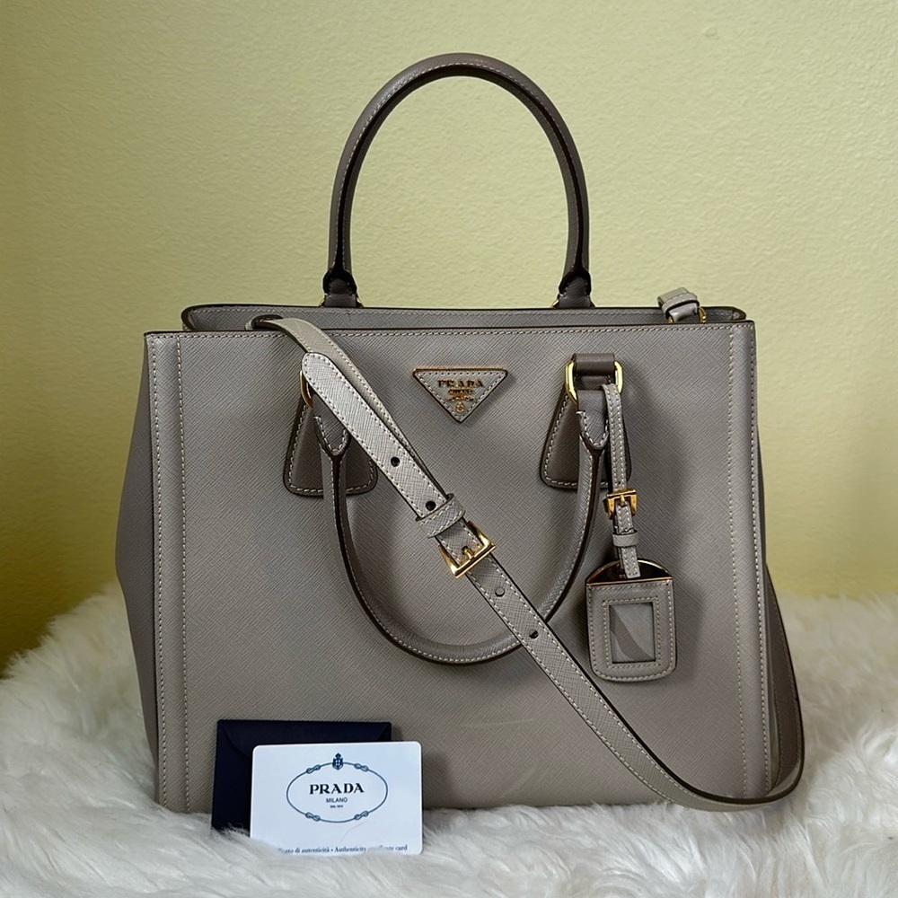 💯Authentic PRADA Saffiano Leather Medium Top Handle Tote Bag🍀 - Picture 11 of 17